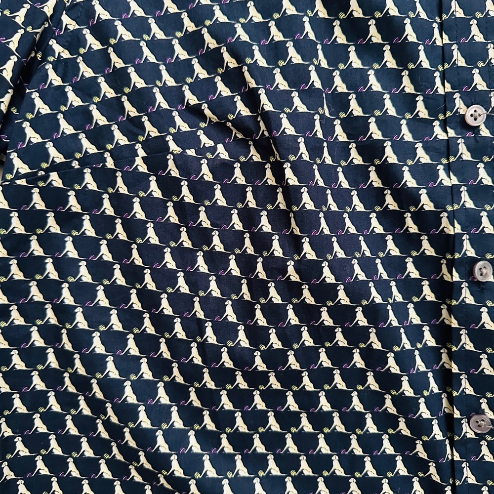 Navy Patterned Women's Top - Picture 5 of 7
